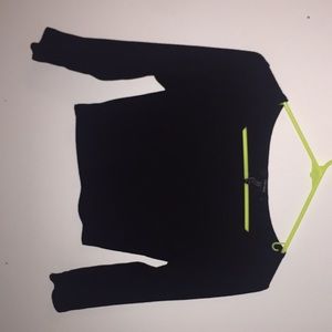 Black knitted crop top